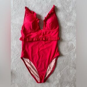 Red j crew swimsuit size 8